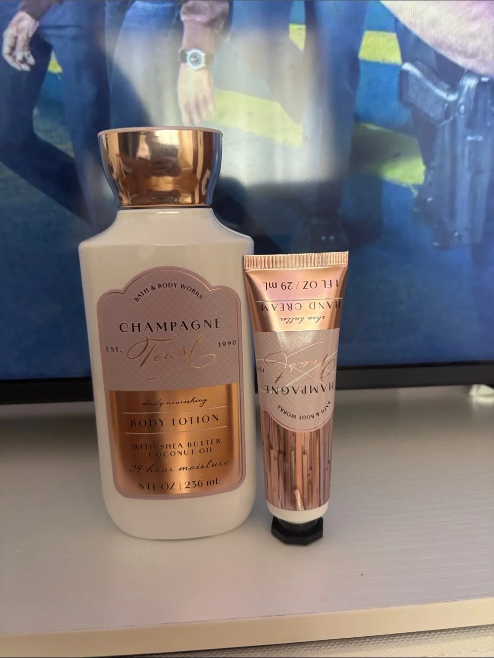 Bath & Body Works Champagne Toast Lotion & Hand Cream - Pink & Gold